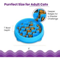 Petstages Kitty Slow Cat Feeder -Meow Meals 684990 PT4. AC SS1800 V1700515750