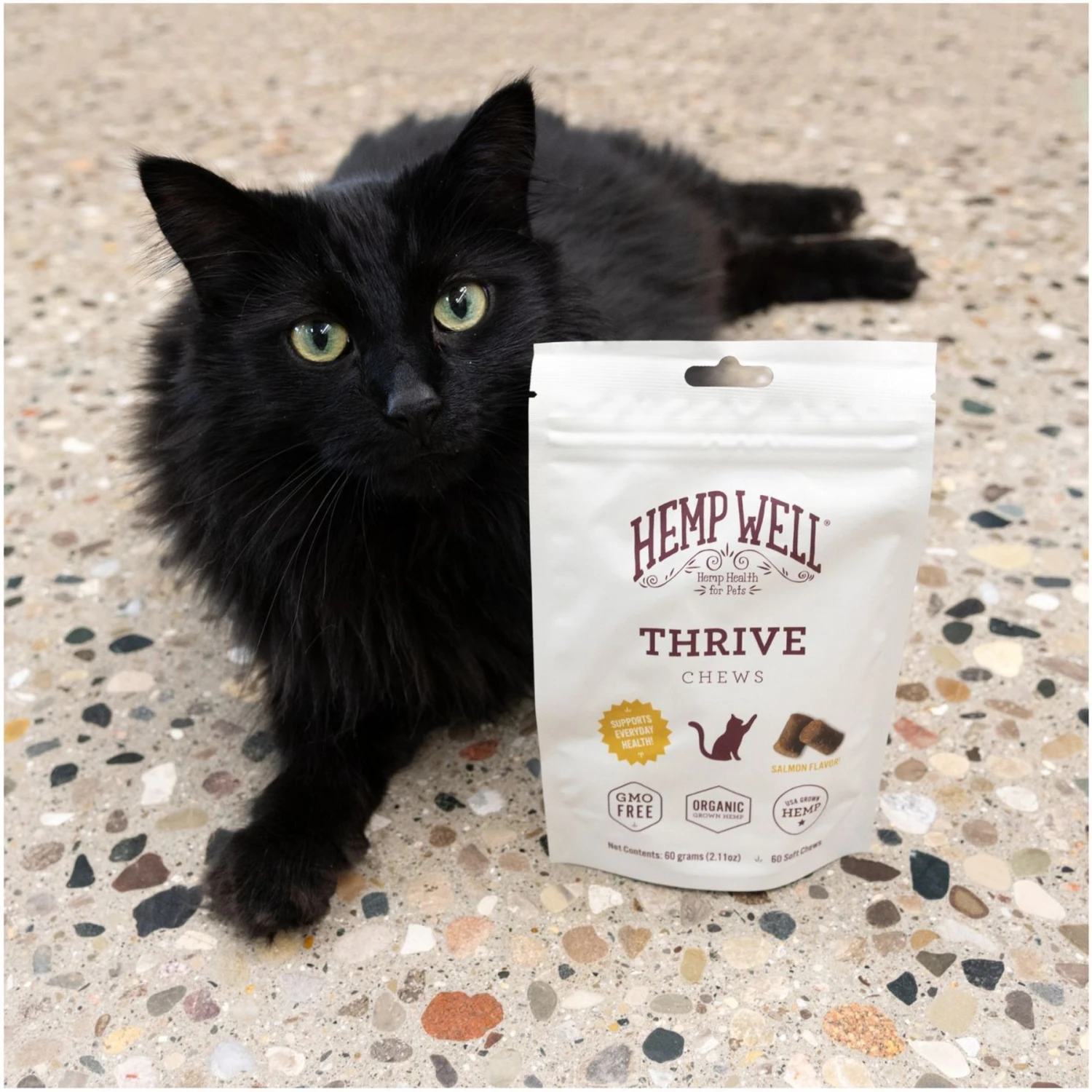 Hemp Well Thrive Skin & Coat Soft Chew Supplement For Cats, 60 Count 6 Hemp Well Thrive Skin & Coat Soft Chew Supplement For Cats, 60 Count - Image 4