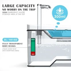 PetNF Transparent Cat Water Drinking Fountain -Meow Meals 693830 PT4. AC SS1800 V1667863982