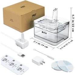 PetNF Transparent Cat Water Drinking Fountain -Meow Meals 693830 PT8. AC SS1800 V1667864451