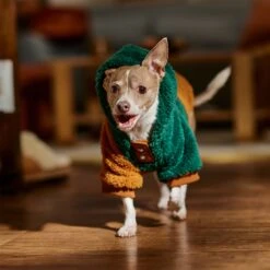 Frisco 2-Tone Colorblock Fleece Dog & Cat Hoodie -Meow Meals 718134 PT7. AC SS1800 V1692376368