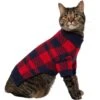 Frisco Fleece Lined Buffalo Plaid Mock Neck Dog & Cat Sweater -Meow Meals 718470 MAIN. AC SS1800 V1692380456