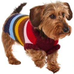 Frisco Chunky Knit Multi-Stripe Dog & Cat Sweater -Meow Meals 718662 PT2. AC SS1800 V1703184683