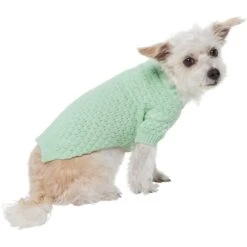 Frisco Bubble Knit Mock Neck Dog & Cat Sweater -Meow Meals 718806 PT2. AC SS1800 V1703184629