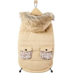 Frisco Heavy Weight Matte Quilted Dog & Cat Parka With Cozy Fleece Lining -Meow Meals 719654 PT3. AC SS1800 V1692978908