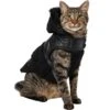 Frisco Medium Weight Faux Leather Dog & Cat Parka With Faux Fur Trimmed Hood, Black -Meow Meals 719798 MAIN. AC SS1800 V1692380241
