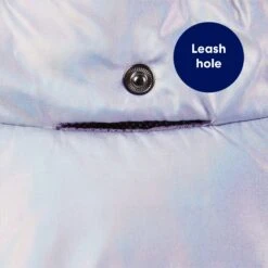 Frisco Heavy Weight Iridescent Quilted Dog & Cat Hooded Puffer Coat -Meow Meals 720038 PT6. AC SS1800 V1692202672