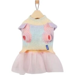 Frisco Rainbow Dog & Cat Sweater Dress -Meow Meals 720934 PT4. AC SS1800 V1693234102