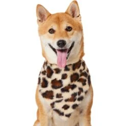 Frisco Leopard Faux Fur Dog & Cat Bandana -Meow Meals 733894 PT2. AC SS1800 V1692971090