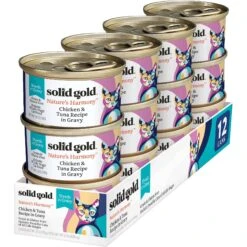Solid Gold Nature's Harmony Chicken & Tuna Recipe In Gravy Grain-Free Wet Cat Food, 2.8-oz Can, 24 Count