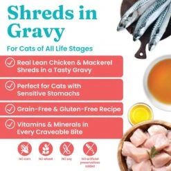 Solid Gold Nature's Harmony Chicken & Mackerel Recipe In Gravy Grain-Free Wet Cat Food, 2.8-oz Can, 24 Count -Meow Meals 739174 PT1. AC SS1800 V1670941978