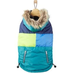 Frisco Heavy Weight Urban City Colorblock Dog & Cat Parka With Sherpa Lining -Meow Meals 742262 PT3. AC SS1800 V1693234040