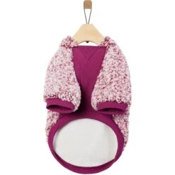 Frisco Textured Wubby 2-Tone Fleece Dog & Cat Hoodie -Meow Meals 742406 PT4. AC SS1800 V1693234032