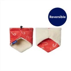 Frisco Reversible Candy Cane Cozy Knit Faux Fur Dog & Cat Pullover Bandana, 1 Count -Meow Meals 745294 PT4. AC SS1800 V1695047183