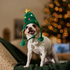 Frisco Christmas Tree Faux Fur Dog & Cat Hat -Meow Meals 745582 PT5. AC SS1800 V1694793444