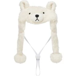 Frisco Plush Polar Bear Dog & Cat Hat -Meow Meals 745614 PT3. AC SS1800 V1694801956