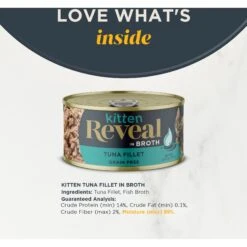 Reveal Natural Limited Ingredient Grain-Free Tuna Fillet In Broth Wet Kitten Food, 2.47-oz, Case Of 12 -Meow Meals 752494 PT2. AC SS1800 V1673648067