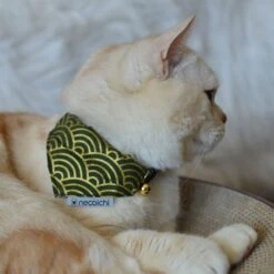Necoichi Bandana Cat Collar With Air Tag Pocket, One Size -Meow Meals 759454 PT6. AC SS1800 V1682709754