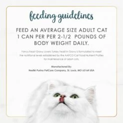 Fancy Feast Gravy Lovers Turkey Feast In Roasted Turkey Flavor Gravy Canned Cat Food -Meow Meals 75974 PT8. AC SS1800 V1689607831