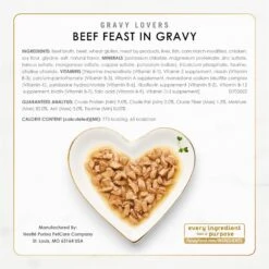 Fancy Feast Gravy Lovers Poultry & Beef Feast Variety Pack Canned Cat Food -Meow Meals 75978 PT5. AC SS1800 V1690484501