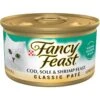 Fancy Feast Classic Pate Cod, Sole & Shrimp Feast Canned Cat Food -Meow Meals 76013 MAIN. AC SS1800 V1693229569