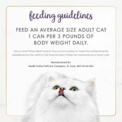 Fancy Feast Grilled Beef Feast In Gravy Canned Cat Food -Meow Meals 76069 PT8. AC SS1800 V1683832307