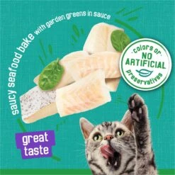 Friskies Indoor Saucy Seafood Bake Canned Cat Food -Meow Meals 76324 PT3. AC SS1800 V1700157876