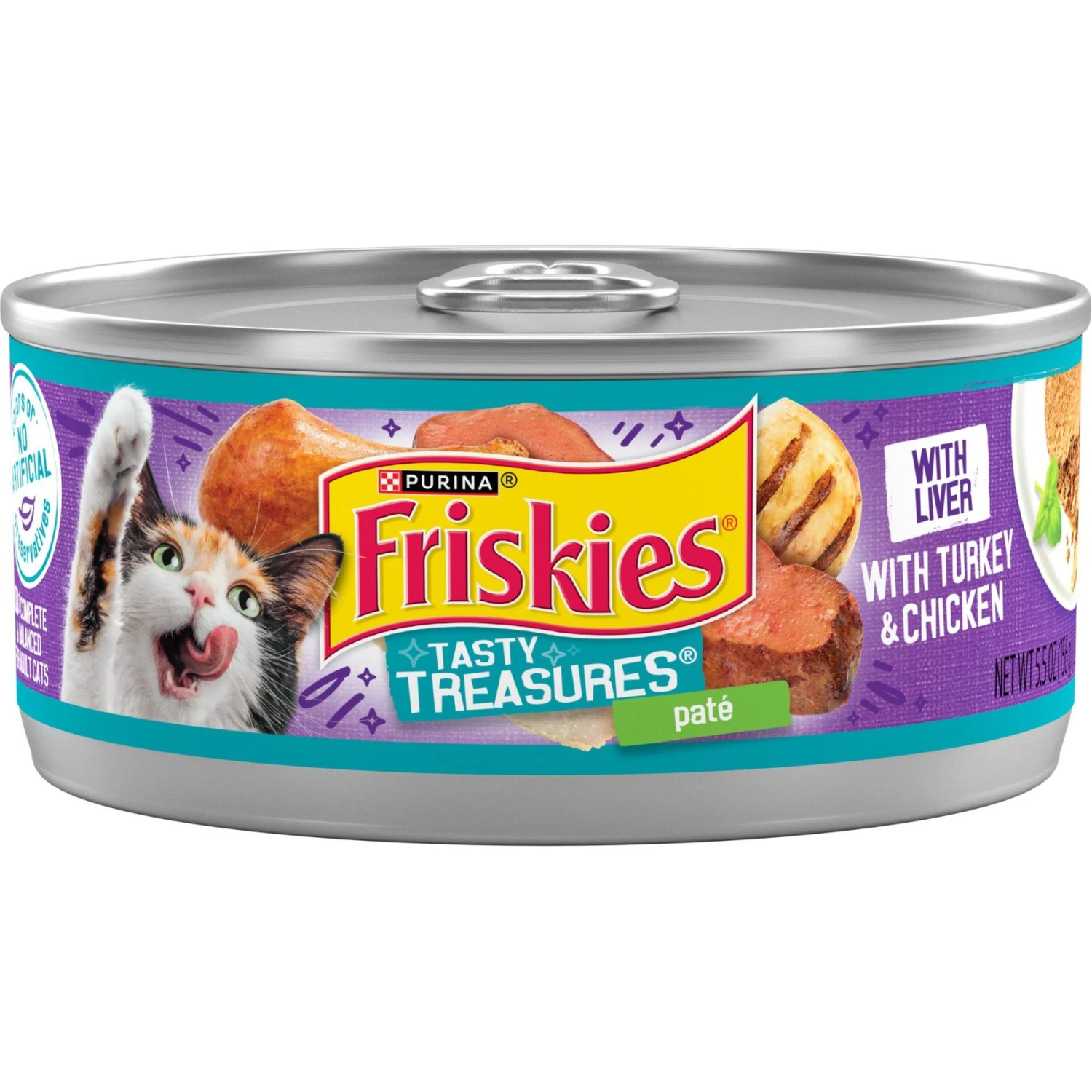 Friskies Tasty Treasures Pate Liver, Turkey & Chicken Wet Cat Food 3 Friskies Tasty Treasures Pate Liver, Turkey & Chicken Wet Cat Food