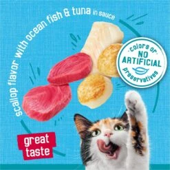 Friskies Tasty Treasures With Ocean Fish & Tuna & Scallop Flavor Wet Cat Food. 5.5-oz Can -Meow Meals 76346 PT3. AC SS1800 V1700161707