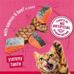 Friskies Prime Filets With Salmon & Beef In Sauce Canned Cat Food -Meow Meals 76397 PT3. AC SS1800 V1699371141