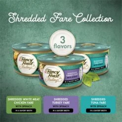 Fancy Feast Medleys Shredded Fare Collection Pack Canned Cat Food -Meow Meals 76517 PT1. AC SS1800 V1666043360
