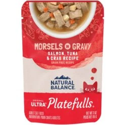 Natural Balance Platefulls Salmon, Tuna & Crab Formula In Gravy Grain-Free Cat Food Pouches