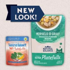 Natural Balance Platefulls Chicken & Pumpkin Formula In Gravy Grain-Free Cat Food Pouches -Meow Meals 76554 PT1. AC SS1800 V1675712604