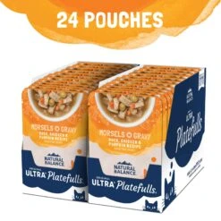 Natural Balance Platefulls Indoor Formula Duck, Chicken & Pumpkin Formula In Gravy Grain-Free Cat Food Pouches -Meow Meals 76560 PT3. AC SS1800 V1677518681
