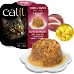 Catit Dinner Chicken With Duck & Potato Cat Wet Food, 2.8-oz Can -Meow Meals 781758 PT2. AC SS1800 V1677077851