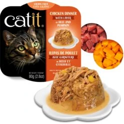 Catit Dinner Chicken With Beef & Pupmkin Cat Wet Food, 2.8-oz Can -Meow Meals 781790 PT1. AC SS1800 V1677077912