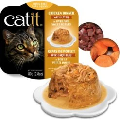 Catit Dinner Chicken With Liver & Sweet Potato Cat Wet Food, 2.8-oz Can -Meow Meals 781822 PT1. AC SS1800 V1677077906