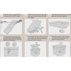 PATPET Pet Water Fountain & Cat Water Dispenser WF01 Replacement Filters, 5 Count -Meow Meals 794918 PT3. AC SS1800 V1680645060