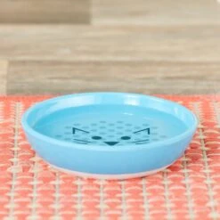 Van Ness Ecoware Non-Skid Cat Dish, Blue -Meow Meals 81501 PT8. AC SS1800 V1517251580