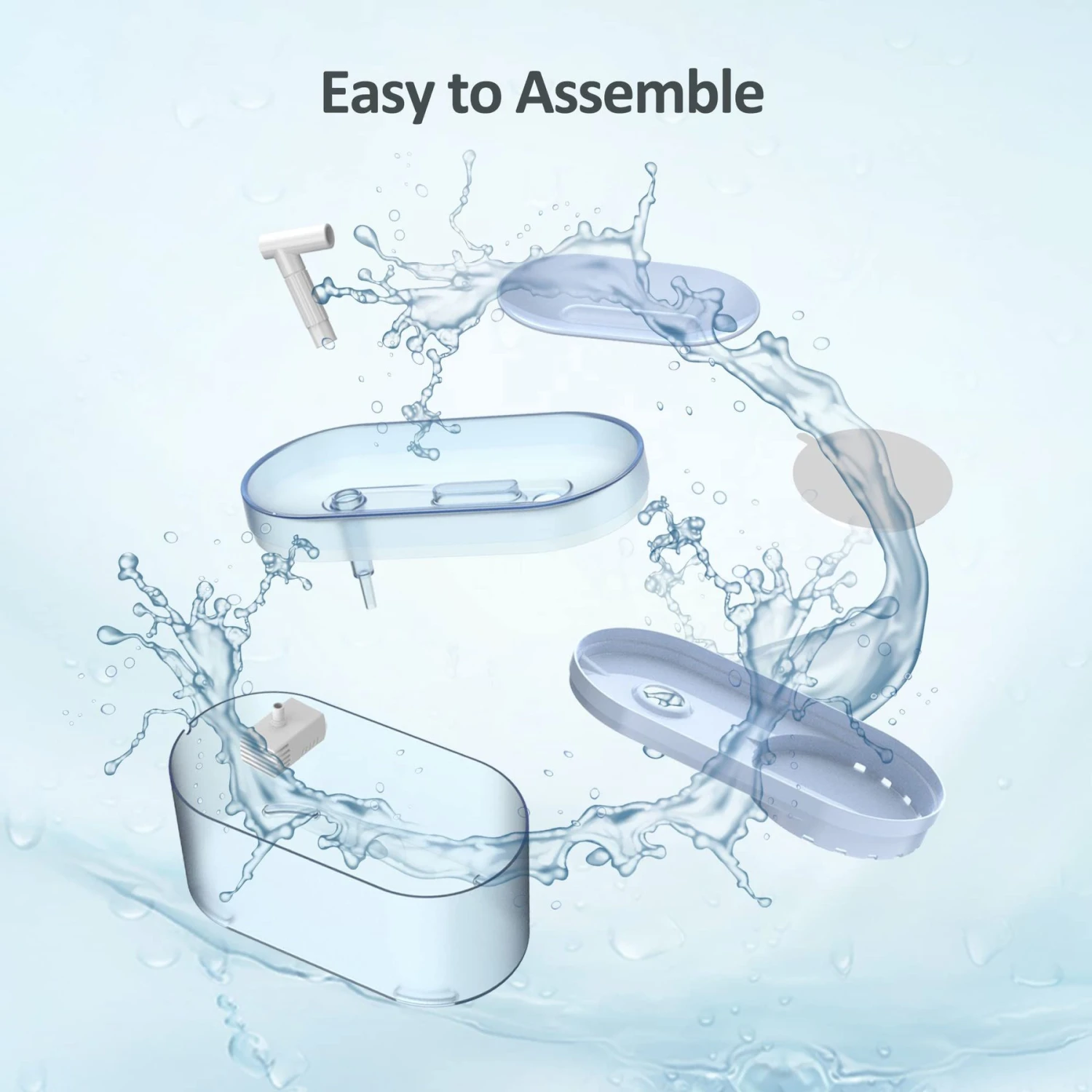 PATPET WF05 Automatic Dog & Cat Water Fountain, Blue 7 PATPET WF05 Automatic Dog & Cat Water Fountain, Blue - Image 5