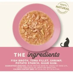 Applaws Tuna & Shrimp In Gravy Limited Ingredient Canned Wet Cat Food, 2.47-oz Can, Case Of 24 -Meow Meals 836310 PT2. AC SS1800 V1685459826