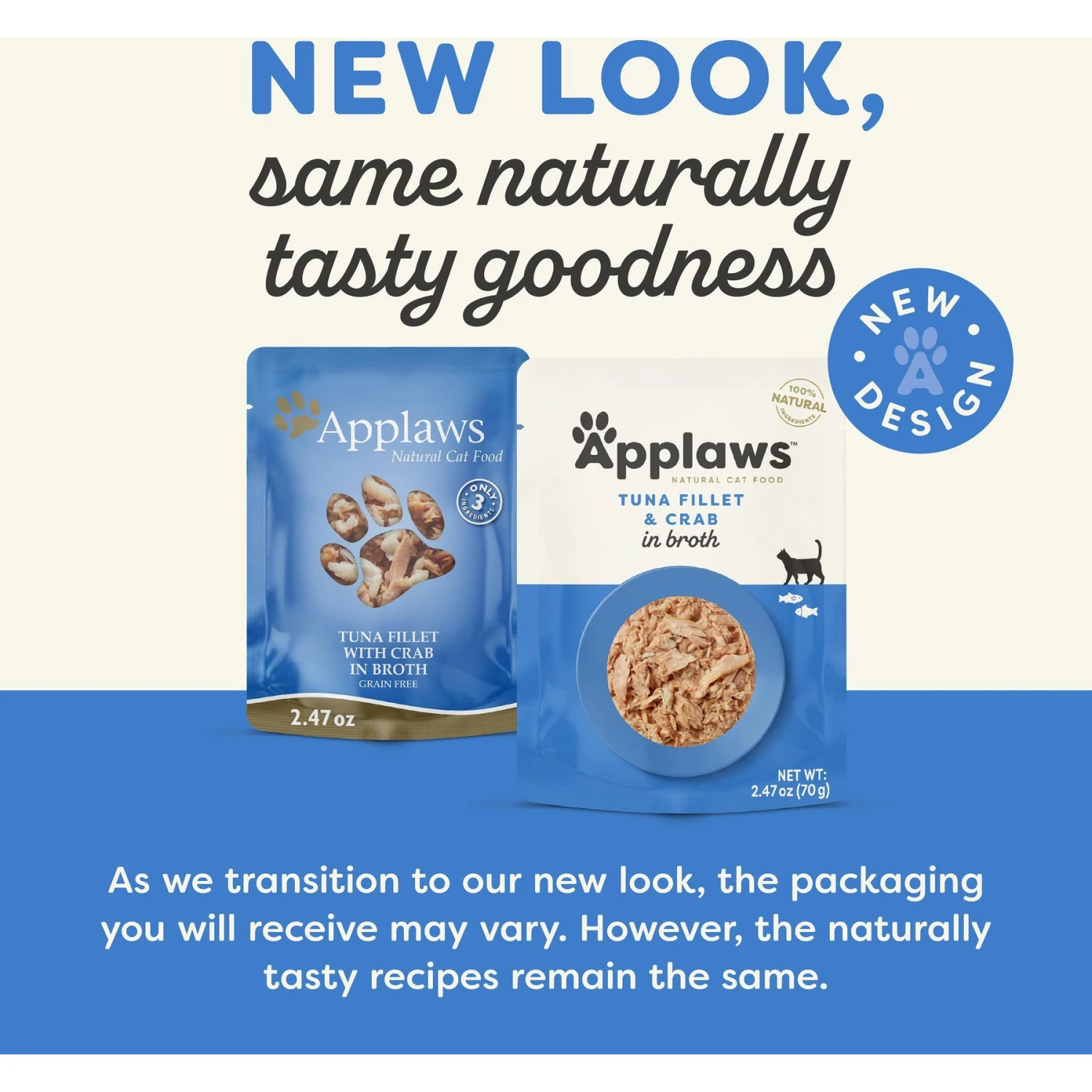 Applaws Tuna With Crab Broth Limited Ingredient Wet Cat Food, 2.47-oz Pouch, Case Of 12 4 Applaws Tuna With Crab Broth Limited Ingredient Wet Cat Food, 2.47-oz Pouch, Case Of 12 - Image 2