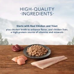 Blue Buffalo Wilderness Wild Delights Flaked Chicken & Trout In Tasty Gravy For Kittens Grain-Free Canned Cat Food -Meow Meals 84189 PT3. AC SS1800 V1646777794