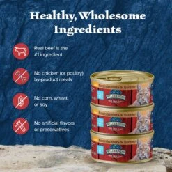 Blue Buffalo Wilderness Rocky Mountain Recipe Flaked Red Meat Feast Adult Grain-Free Canned Cat Food -Meow Meals 84211 PT5. AC SS1800 V1646787690