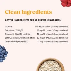 PetHonesty Dual Texture Immune Support Lysine Chews Supplement For Cats, 3.7-oz Bag -Meow Meals 845390 PT3. AC SS1800 V1689361366