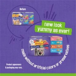 Purina Friskies Seafood & Chicken Pate Favorites Variety Pack Wet Cat Food, 5.5-oz Can, Case Of 40 & Purina Cat Chow Naturals Original With Added Vitamins, Minerals & Nutrients Dry Cat Food -Meow Meals 854326 PT2. AC SS1800 V1683744256