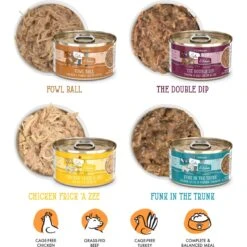 Weruva Cats In The Kitchen Word From The Bird! Variety Pack Grain-Free Wet Cat Food, 3.2-oz Can, Case Of 12 -Meow Meals 875406 PT3. AC SS1800 V1702597722