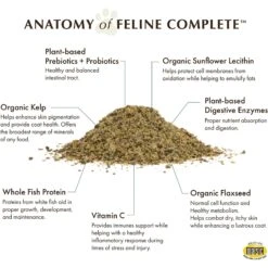 Wholistic Pet Organics Feline Complete Cat Supplement, 4-oz Bottle -Meow Meals 878126 PT4. AC SS1800 V1689961706