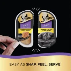 Sheba Perfect Portions Grain-Free Gourmet Chicken & Tuna Pate Entree Adult Wet Cat Food Trays -Meow Meals 87816 PT4. AC SS1800 V1581712691