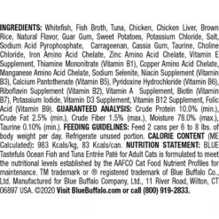 Blue Buffalo Tastefuls Natural Pate Ocean Fish & Tuna Entree Wet Cat Food, 3-oz Can, Case Of 12 -Meow Meals 879342 PT1. AC SS1800 V1687357816